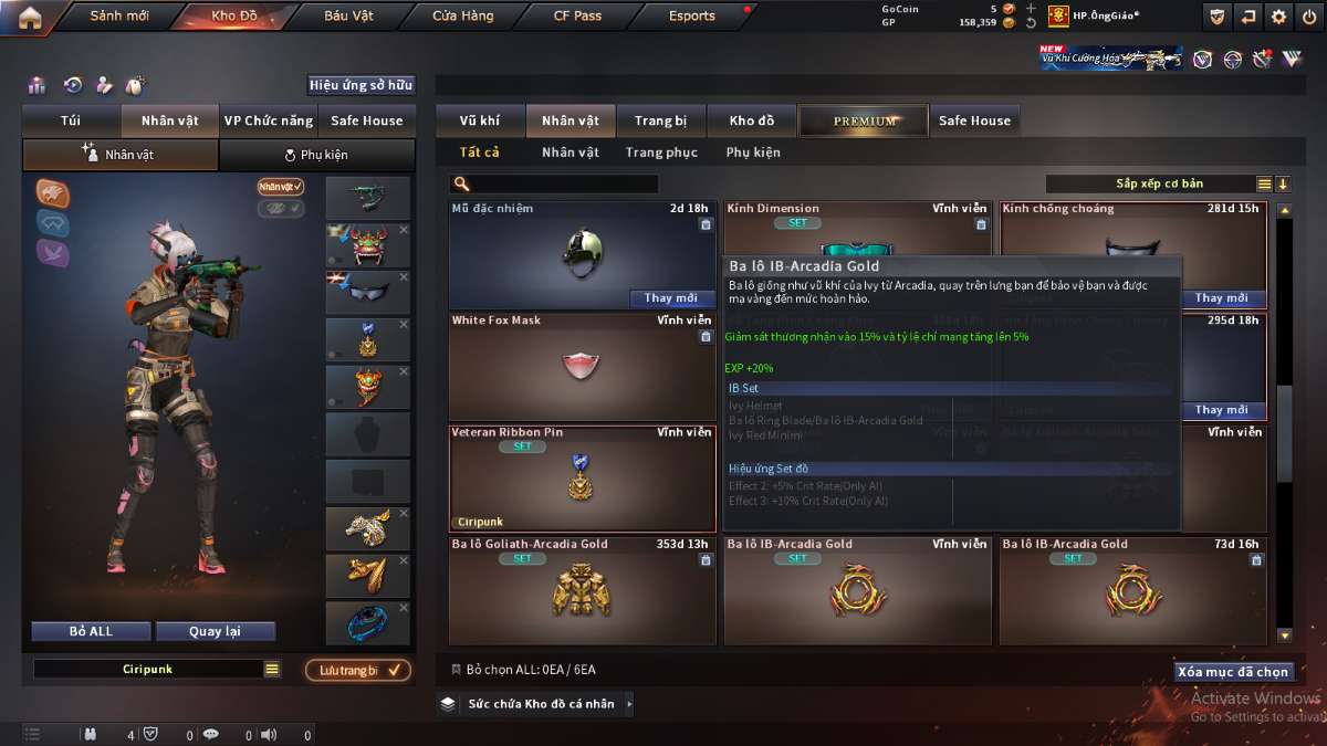 shop acc cf uy tin gia re